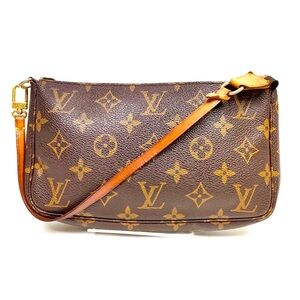 Louis Vuitton LV Accessories Pouch Pochette Accessoires Brown Monogram